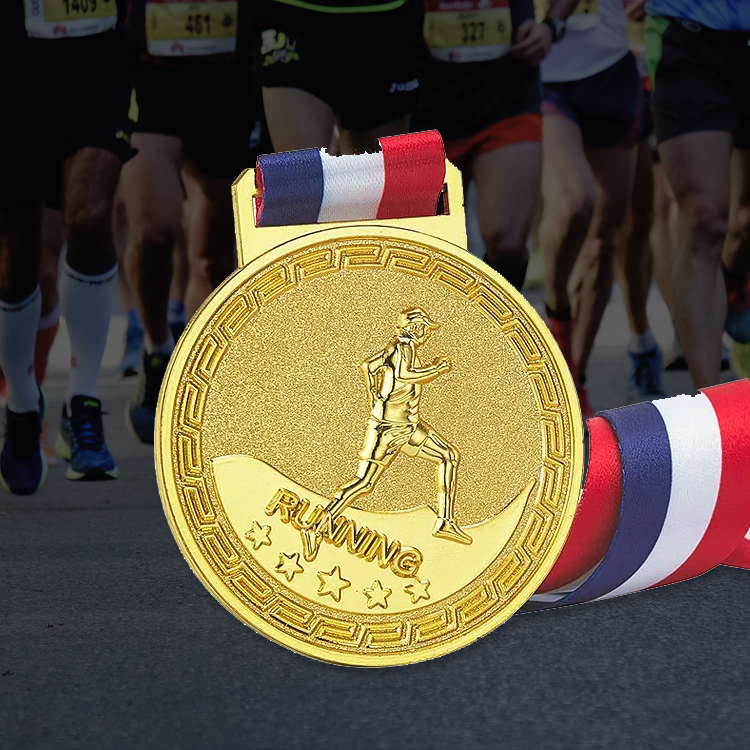 Custom Gold Plating Running 3D Sports Marathon Honors And Awards Medal