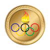 Custom Printable Olympic Gold Challenage Coin