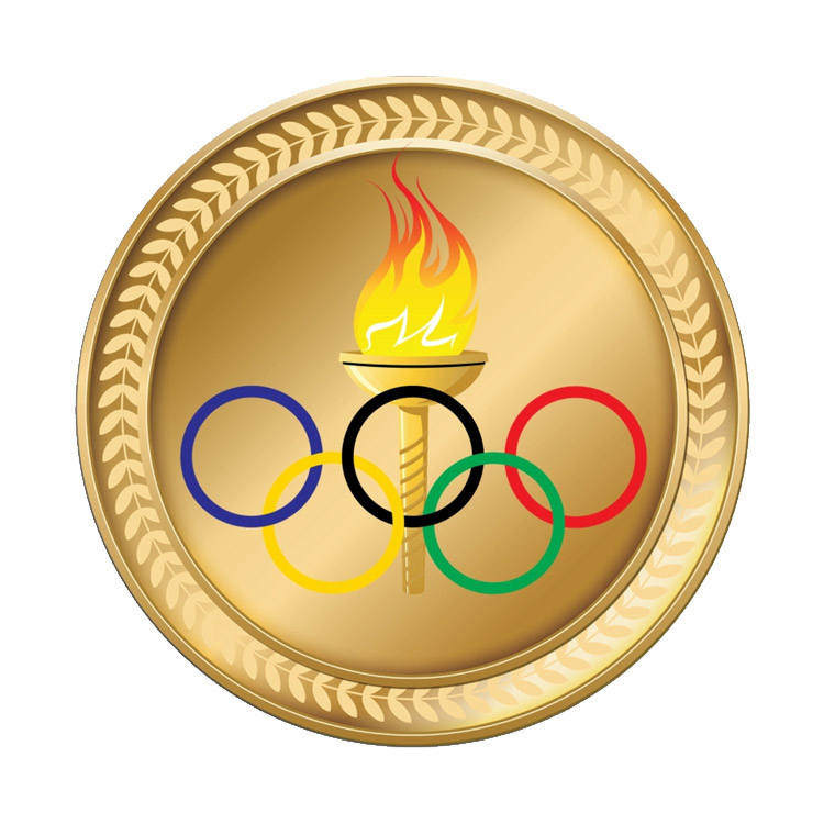 Custom Printable Olympic Gold Challenage Coin