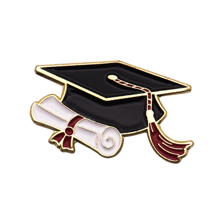Custom-designed Noble Circular Gold-plated Commemorative Campus Badge