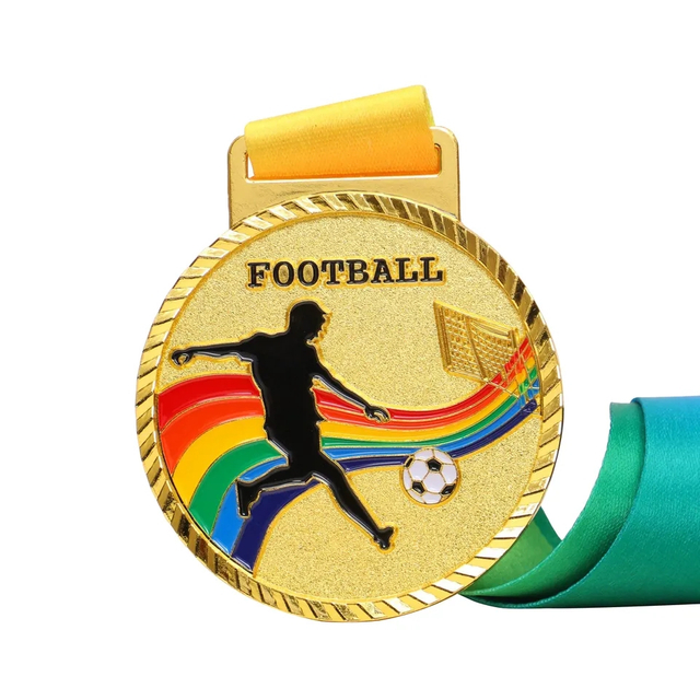 Custom Engravable Soccer Football Player Medal