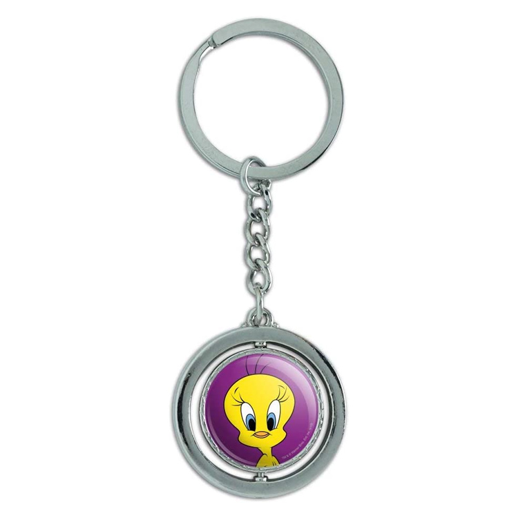 Custom Cute Metal Tweety Bird Chicken Enamel Keychain