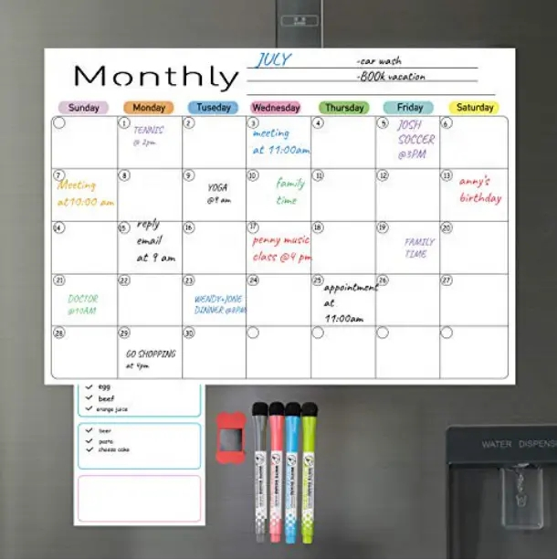 Office Cute PVC Calendar Fridge Magnet