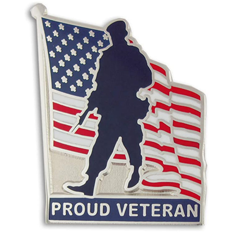 Custom Awareness Veteran Pin Ribbon Lapel Pin