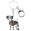 Custom Cute Enamel Dog Keychain Keyring Pets Dog Keyrings for Women