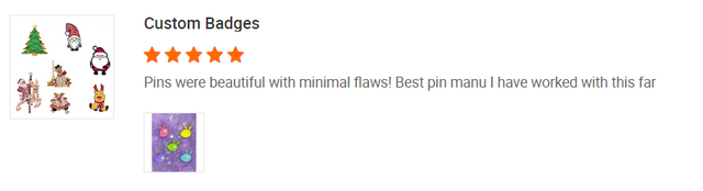 CUSTOMER FEEDBACK FOR GOOD CUSTOM METAL LAPEL PINS