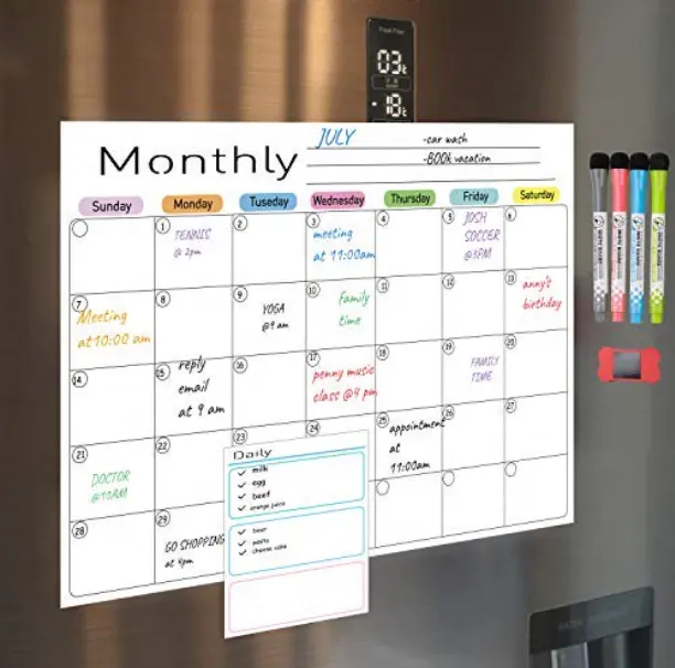 Office Cute PVC Calendar Fridge Magnet