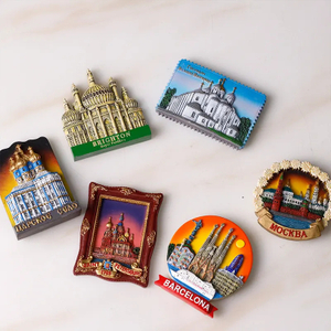 Home Cute Resin City Fridge Magnet