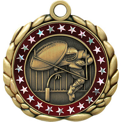 football medal with-personalized school team