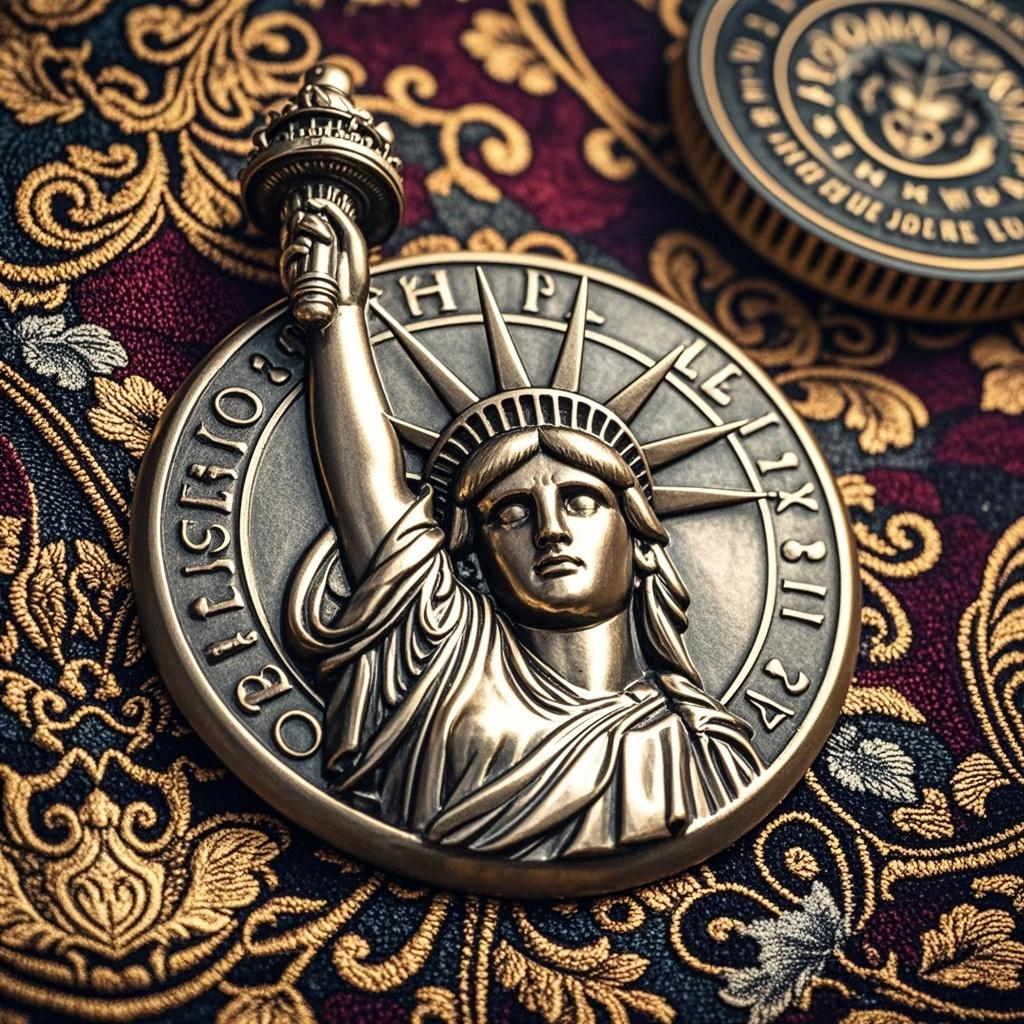 Customized 3D Statue of Liberty Souvenir Lapel Pin
