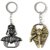 Cusotm Metal Silver Star Wars Millennium Falcon Keychain Bad Batch Hunter Helmet Key Ring