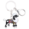 Custom Cute Enamel Dog Keychain Keyring Pets Dog Keyrings for Women