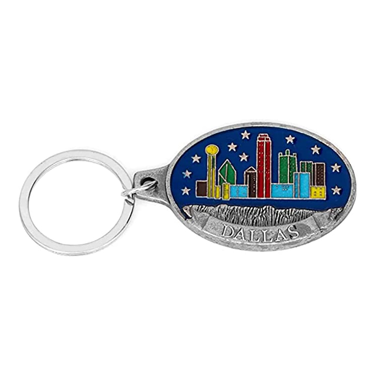 Custom Keyring Texas Souvenir Keychain Metalic