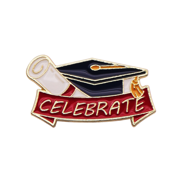 Custom-designed Noble Circular Gold-plated Commemorative Campus Badge