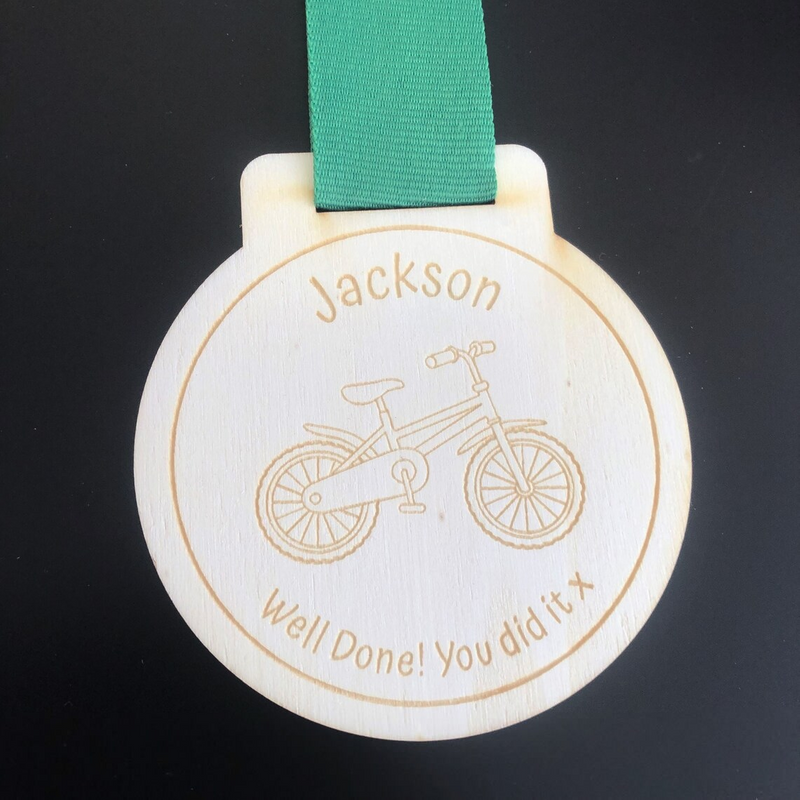Customizable Carved Wooden Bicycle Racing Commemorative Coin
