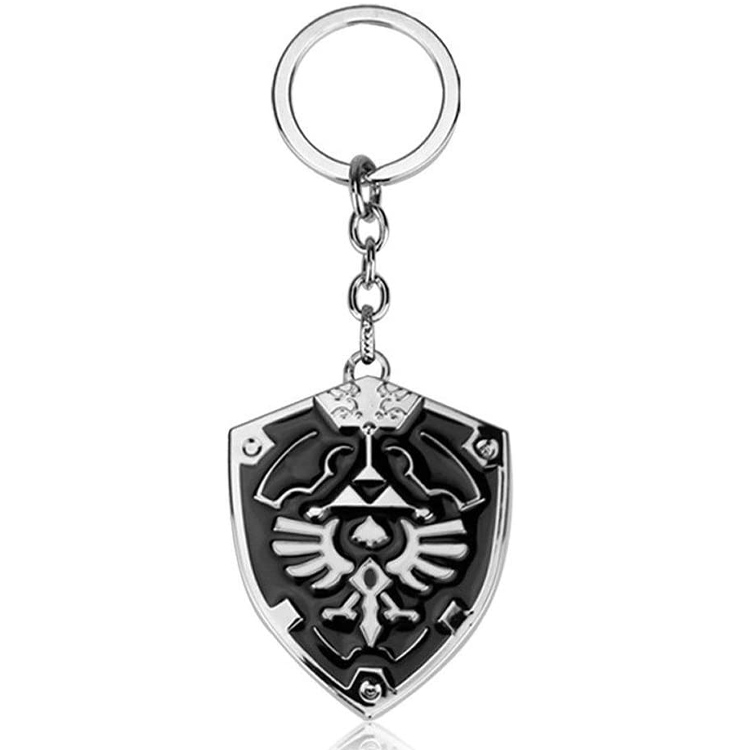 Custom Link Shield Keychain Legend of Zelda Keyring