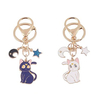 Custom Cute Couples Gifts Anime Metal Enamel Charms Couples Keychain