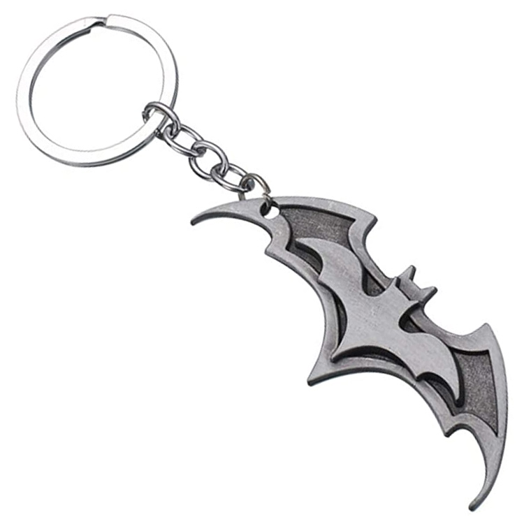 Custom Bat Symbol Key Chain Zinc Alloy Keychain Bat Shape Metal Key Ring Tag for Your Autos