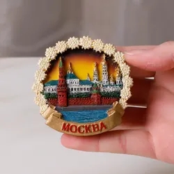 decorative special resin round fridge Magnet