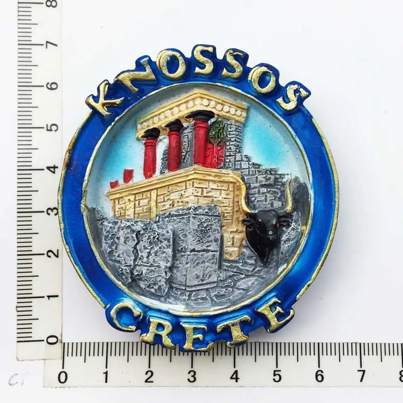 Souvenir Solid Resin Round Fridge Magnet