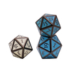 DND Game Large White Metal Dice