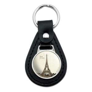 Custom Je T'Aime I Love You Eiffel Tower City Map Keychain