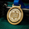 Customizable Wooden Engraved Logo Medal