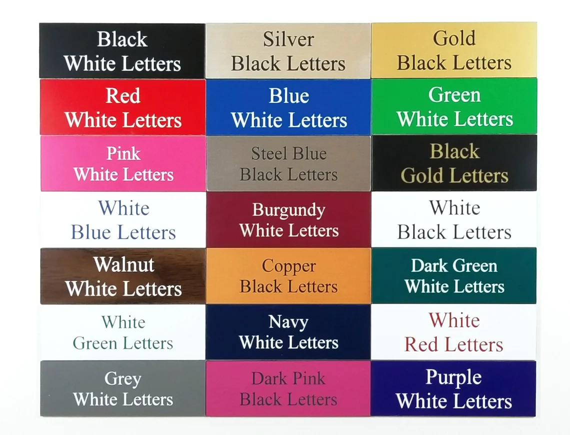 Customizable Laser-engraved Exclusive Blank Nameplate