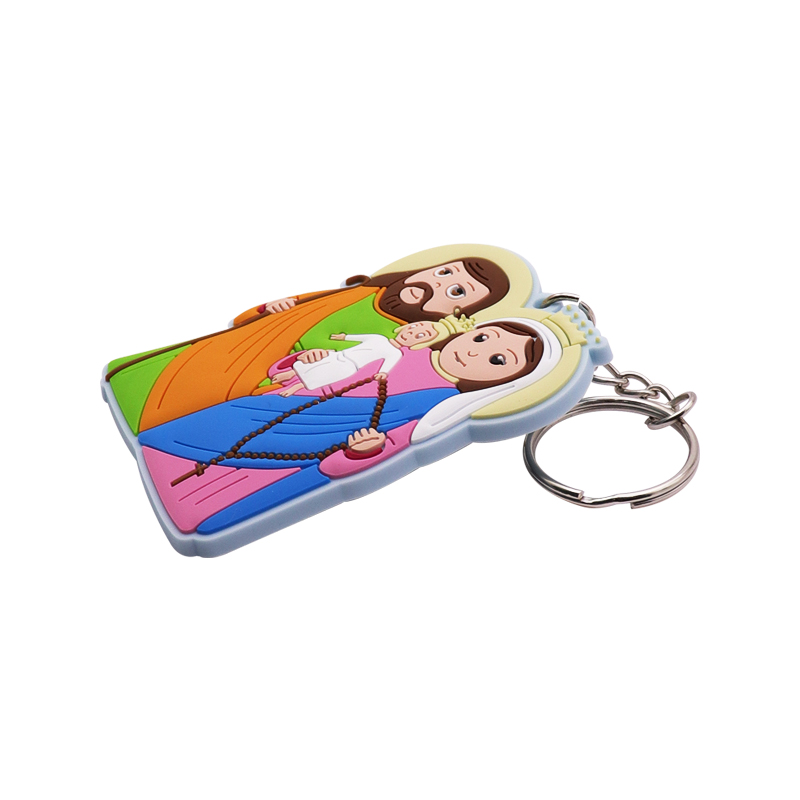 Custom Pattern Jesus 3D Commemorative Car PVC Keychain
