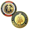 Custom Antique Gold Plated Challenge Protection Coin