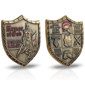 Custom Put On The Whole Armor of God Challenge Coin