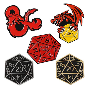 Custom DND Player DM Hard Enamel Pins OEM