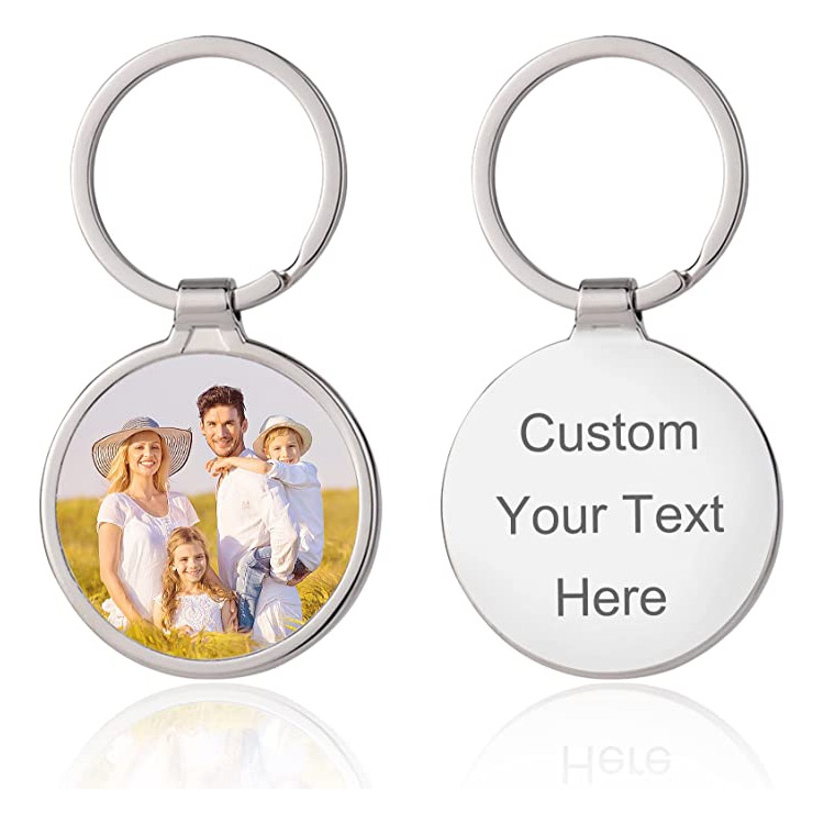 Custom Keychain with Picture Turnable Double Sided Colorful Photo Key chains