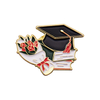 Customized gold-plated glitter graduation ceremony campus badge