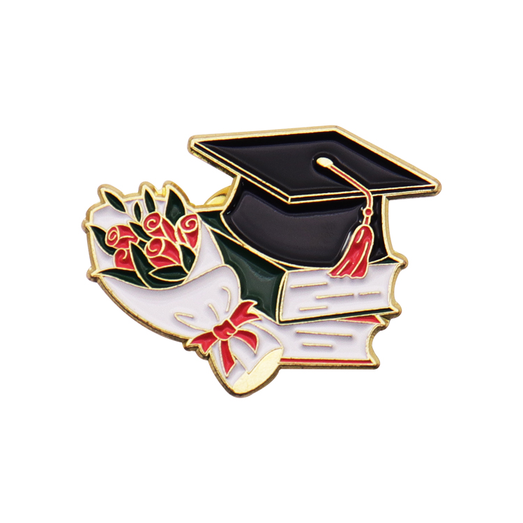 Custom-designed Noble Circular Gold-plated Commemorative Campus Badge