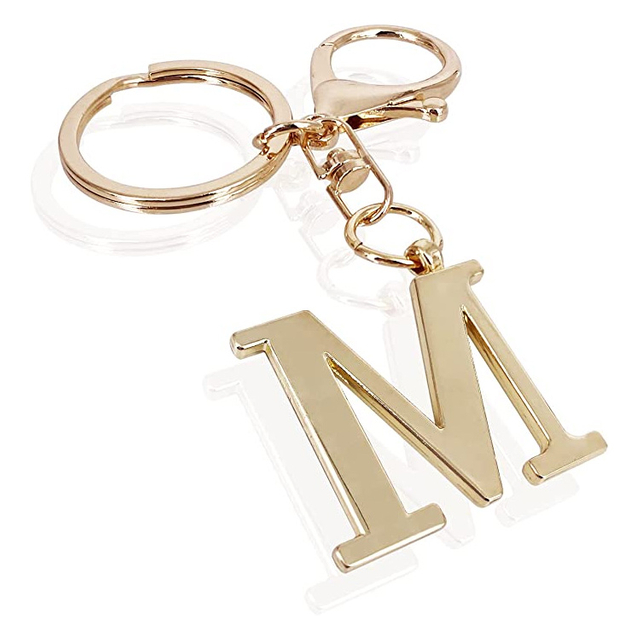 Custom Alphabet Initial Letter A-Z Keychain Bulk Initial Letter Metal Keychains