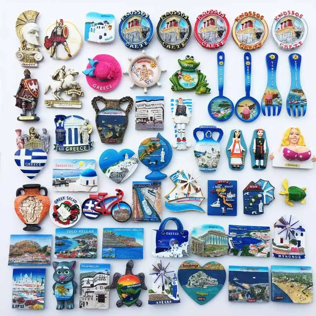 Souvenir Solid Resin Round Fridge Magnet