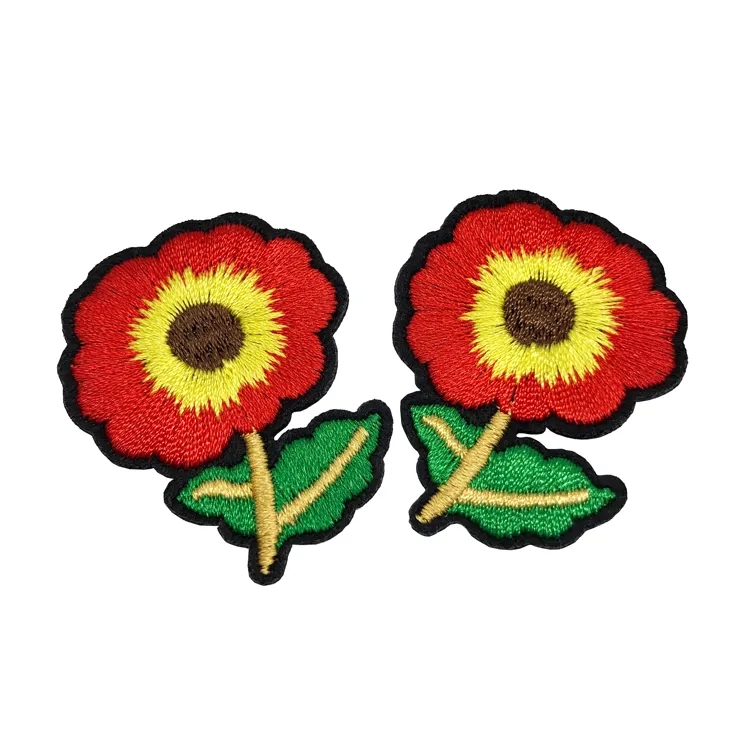 Eco-friendly Flower Embroidery Patch for before Flight