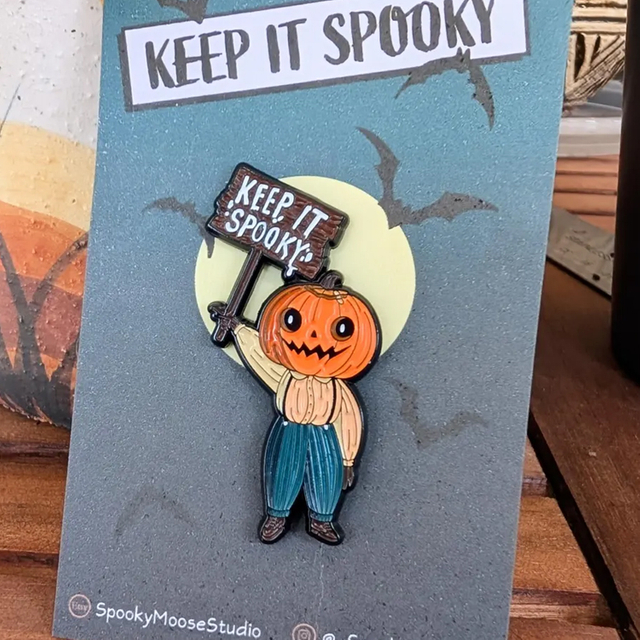 Customized Pumpkin Head Halloween Badge