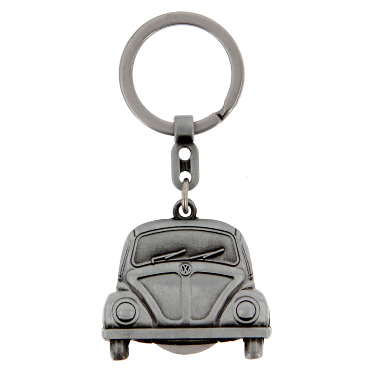 Custom Volkswagen Metal Key Chain Keyring Silver VW Logo