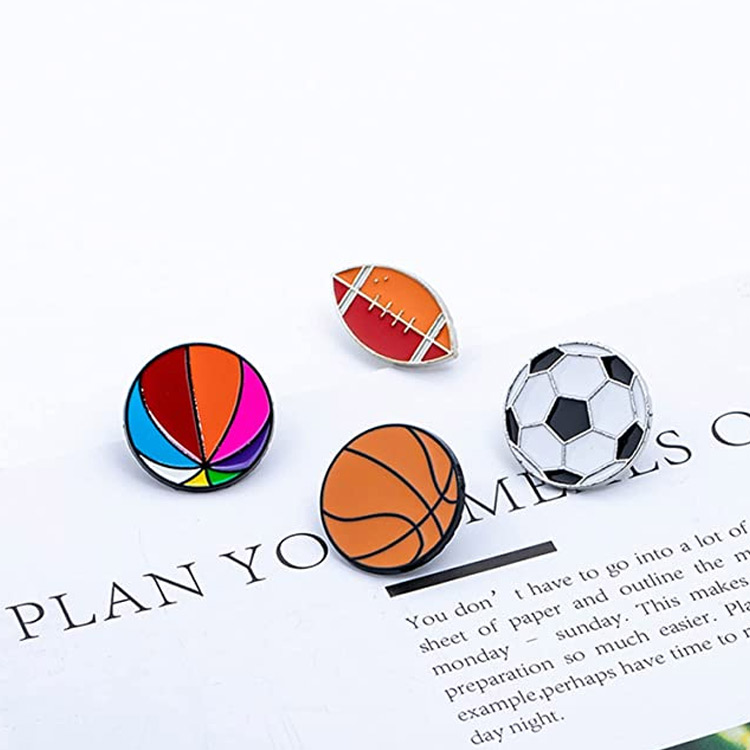 Custom Sports Collecting Soccer Lapel Pin Baseball Basketball Enamel Pin