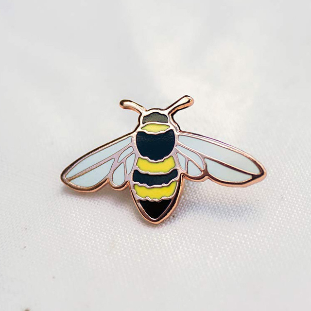 Custom Honey Bee Enamel Pin Butterfly Lapel Pin Badge