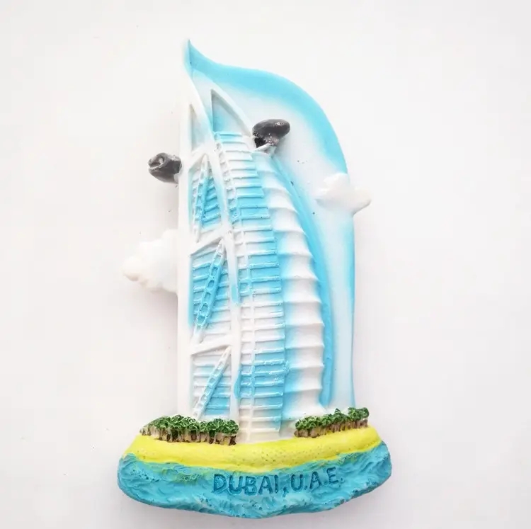 Decorative Durable Resin City Fridge Magnet