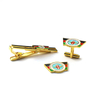 New Style Metal Logo Soft & Hard Enamel Tie Clip Cufflink