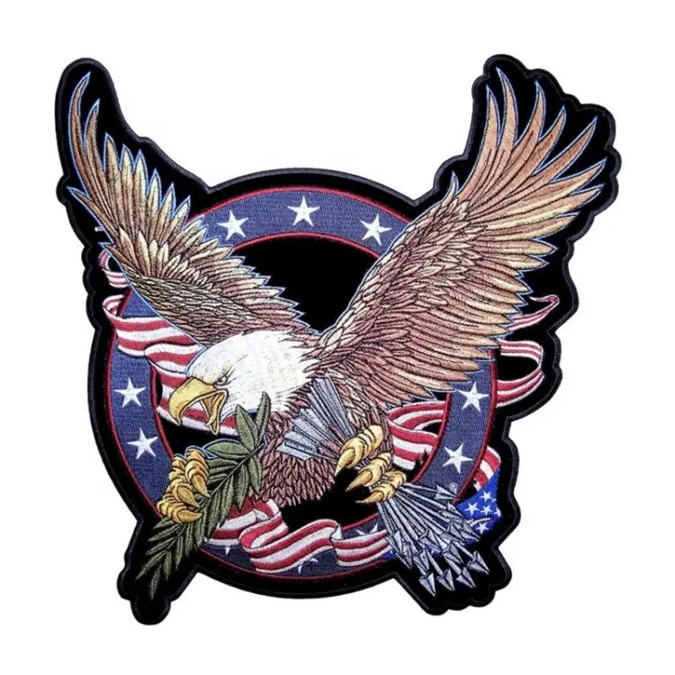 Military Thick Bear Bald Eagle Embroidery Patch