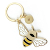 Cusotm Women's Metal Keychain Bee Happy Keyring Keychain Gift