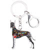 Custom Cute Enamel Dog Keychain Keyring Pets Dog Keyrings for Women