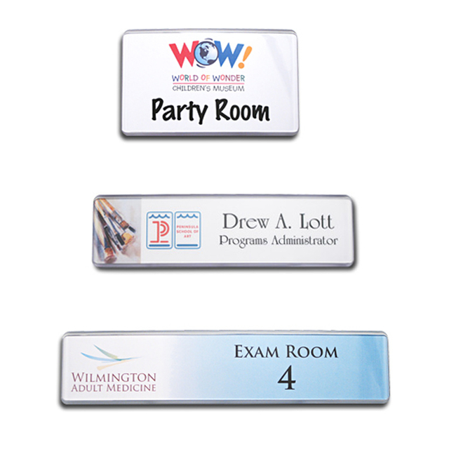 Custom Contemporary Engraved Logos on Name Plates