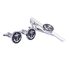 Gift Simple Metal Engraved Tie Clip Cufflink