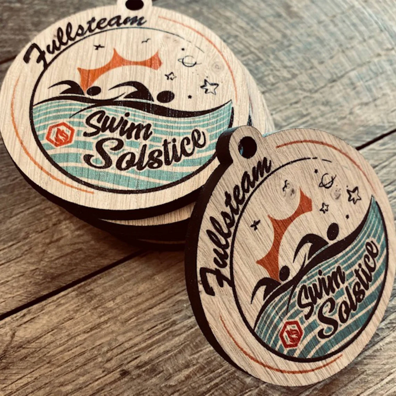 Wooden Swimming Medal Commemorative Award Medal